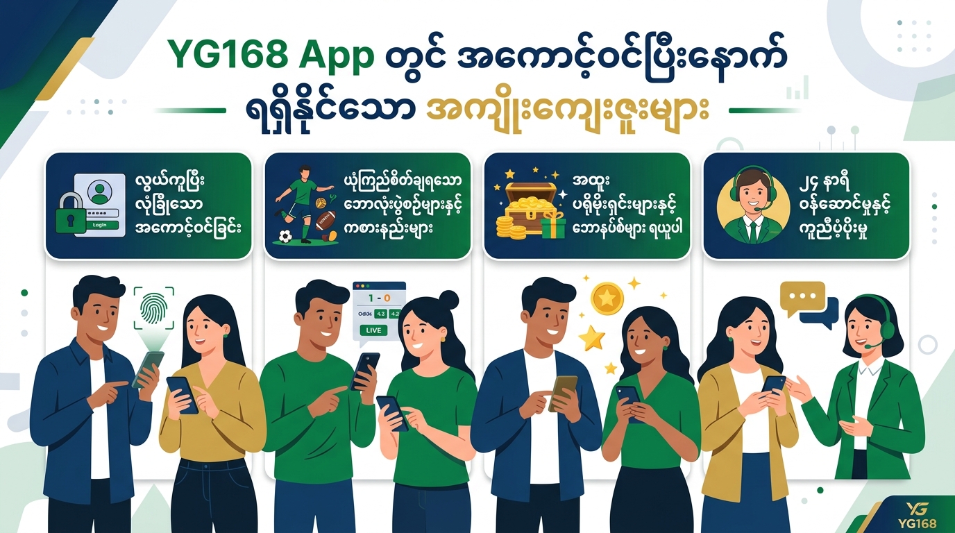 YG168 App login လုပ်နည်း မိတ်ဆက်