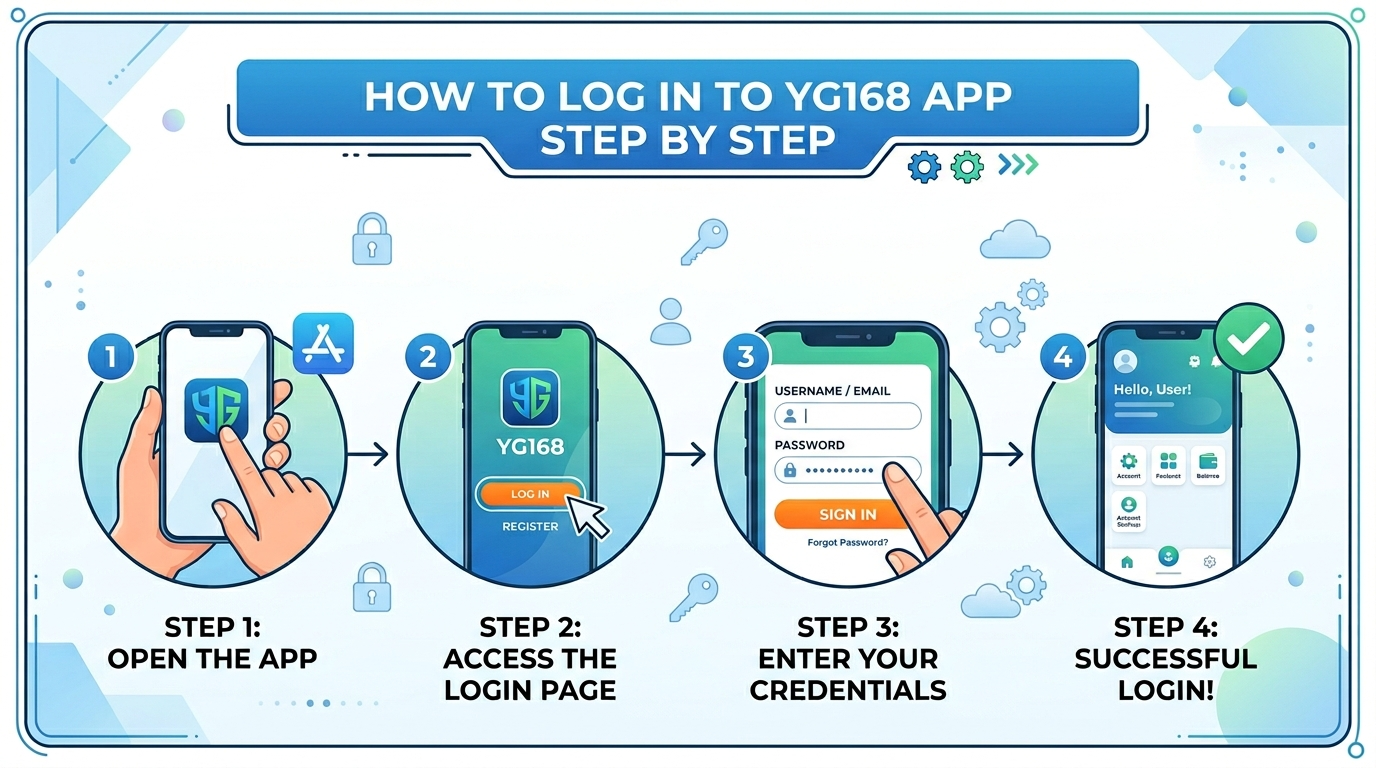 YG168 App သို့ အဆင့်ဆင့် အကောင့်ဝင်ရောက်နည်း