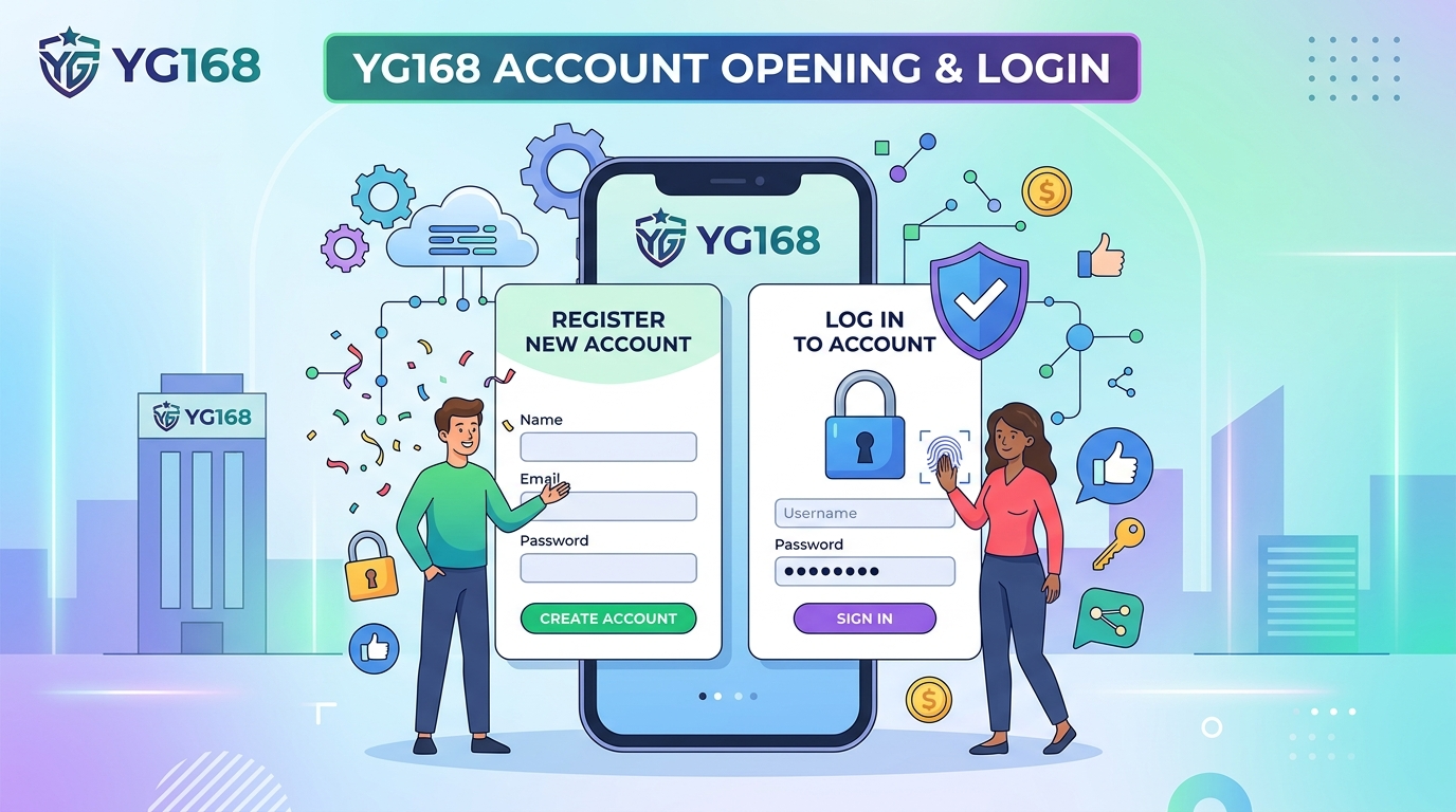 YG168 အကောင့်ဖွင့်ခြင်းနှင့် Login ဝင်ရောက်ခြင်း