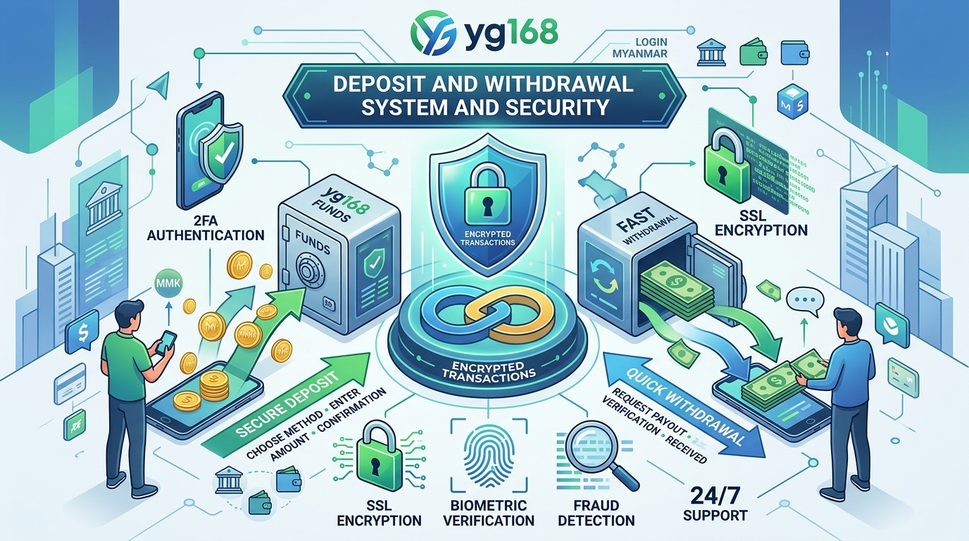 YG168 ငွေသွင်းငွေထုတ် စနစ်နှင့် လုံခြုံရေး